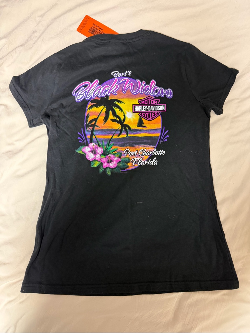 Harley-Davidson Black Tee Womens NWTs black widow